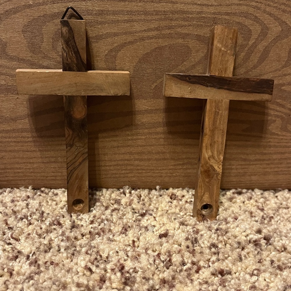 Wooden Cross Wall Decor Set